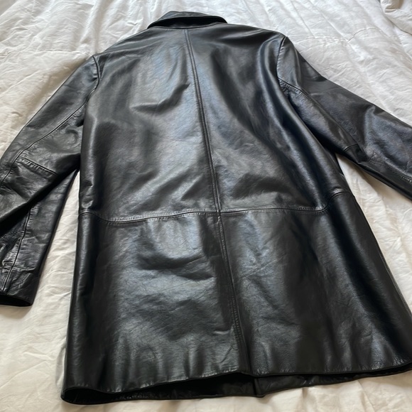 Banana Republic Men’s Leather Parka Jacket - Picture 2 of 6